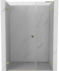 Mexen Lunar-B L uși de duș batante stânga 130 cm, transparent, aurii - 832SL-130-050-50-00-L (832SL-130-050-50-00-L)