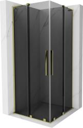 Mexen Velar L Duo cabină de duș glisantă 90 x 90 cm, grafit, auriu - 871-090-090-02-43-50 (871-090-090-02-43-50)