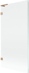 Mexen Lunar L fürdőkád paraván 1-szárnyú 90 x 150 cm, átlátszó, kefe hatású réz - 897L-090-000-65-00 (897L-090-000-65-00)