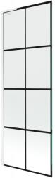 Mexen Next L kádparaván 1-szárnyú 70 x 150 cm, fekete minta, fehér - 895-070-000-03-77-20 (895-070-000-03-77-20)