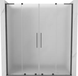Mexen Velar L Duo tolózuhany ajtó 180 cm, matt, szálcsiszolt gun gray - 871-180-003-32-66 (871-180-003-32-66)