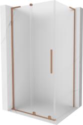 Mexen Velar L tolóajtós zuhanykabin 120 x 80 cm, matt, csiszolt réz - 871-120-080-33-65 (871-120-080-33-65)