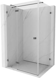 Mexen Lunar T zuhanykabin balra nyíló ajtóval 120 x 110 cm, átlátszó, gun gray kefélt - 834T-120-110-66-00-L (834T-120-110-66-00-L)