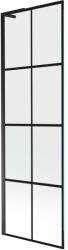 Mexen Next L fürdőkádparaván, 1 szárnyú, 60 x 150 cm, fekete mintázat, fekete - 895-060-000-03-77-70 (895-060-000-03-77-70)