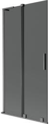 Mexen Velar L kádparaván 2-szárnyú toló 95 x 150 cm, grafit, gun gray kefélt - 896-095-003-41-66 (896-095-003-41-66)