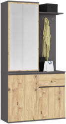 AKORD AKORD Entro Előszobai Szekrénysor Grafitszürke/Artisan Tölgy (AKO-GARDENTROGRAARTPK)