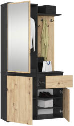 AKORD AKORD Entro Előszobai Szekrényrendszer Fekete/Artisan Tölgy (AKO-GARDENTROSCHARTPK)