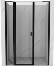 Mexen Mist L zuhanyajtó balos 150 cm, fekete keret, fekete - 8A4L-150-001-70-70-L (8A4L-150-001-70-70-L)