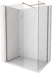 Mexen Kioto-X zuhanyfal Walk-in 130 x 110 cm, átlátszó 10 mm, rózsaszín arany - 800-130-202-60-00-110-X (800-130-202-60-00-110-X)