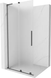 Mexen Velar L zuhanyfal - tolóajtós Walk-in 100 x 200 cm, 8 mm-es matt üveg, szálcsiszolt pisztolyszürke - 871-100-003-33-66 (871-100-003-33-66)