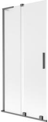 Mexen Velar L zuhanyfal, 2-szárnyú tolóajtós, 90 x 150 cm, matt, gun gray csiszolt - 896-090-003-31-66 (896-090-003-31-66)