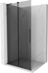 Mexen Velar L Walk-in zuhanyfal tolóajtóval 90 x 200 cm, grafit 8 mm, gun gray kefezett - 871-090-003-43-66 (871-090-003-43-66)