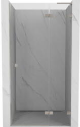 Mexen Lunar L jobbos, 85 cm-es zuhanyajtó, átlátszó, kefével nikkelezett - 834L-085-000-97-00-P (834L-085-000-97-00-P)