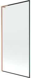Mexen Next L kádparaván 1-szárnyú 90 x 150 cm, fekete minta, kefélt réz - 895-090-000-03-70-65 (895-090-000-03-70-65)