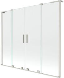 Mexen Velar L Duo kádparaván 2-szárnyas tolóajtós 170 x 150 cm, átlátszó, csiszolt nikkel - 896-170-003-02-97 (896-170-003-02-97)