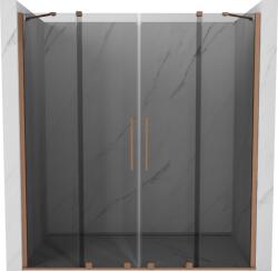 Mexen Velar Duo tolóajtós zuhanykabin 180 cm, grafit, csiszolt réz - 871-180-000-42-65 (871-180-000-42-65)