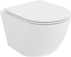 Mexen Lena Rimless Tornado Wc-csésze lassan záródó vékony duroplast fedéllel, fényes fehér - 30220400T (30220400T)