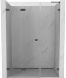 Mexen Lunar-F L összecsukható zuhanyajtó bal 110 cm, átlátszó, fegyverszürke kefe - 836SL-110-050-66-00-L (836SL-110-050-66-00-L)