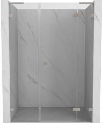 Mexen Lunar L nyitható zuhanyajtó, jobbos, 130 cm, átlátszó, szálcsiszolt nikkel - 834SL-130-050-97-00-P (834SL-130-050-97-00-P)