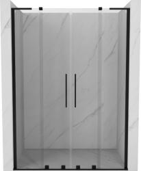 Mexen Velar L Duo tolóajtós zuhanyajtó 140 cm, áttetsző, fekete - 871-140-003-02-70 (871-140-003-02-70)