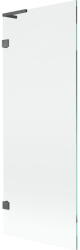 Mexen Lunar L egyoldalas kádparaván 1-szárnyú 70 x 150 cm, átlátszó, szálcsiszolt gun gray - 897L-070-000-66-00 (897L-070-000-66-00)