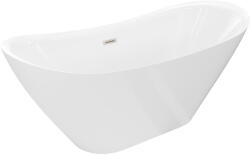 Mexen Lotos szabadon álló kád 170 x 75 cm, fehér, túlfolyó selyemfényű nikkel - 52051707700-97 (52051707700-97)
