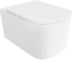 Mexen Vivo fali WC csésze Rimless Tornado lassan záródó slim duroplast ülőkével, fényes fehér - 30610200T (30610200T)