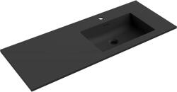 Mexen Otis pultba süllyesztett mosdókagyló jobb 121 x 46, 5 cm, fekete matt - 25181271P (25181271P)