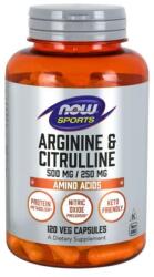 NOW Arginină & Citrulină 120 caps