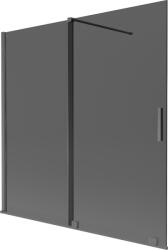 Mexen Velar kétszárnyú, 160 x 150 cm-es, grafit, gun gray kefélt felületű tolózuhanyfal - 896-160-000-41-66 (896-160-000-41-66)