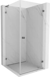 Mexen Lunar-B L nyíló zuhanykabin jobb 80 x 80 cm, átlátszó, gun metal - 832L-080-080-95-00-P (832L-080-080-95-00-P)