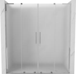 Mexen Velar L Duo toló zuhanyajtó 200 cm, homályos, króm - 871-200-003-32-01 (871-200-003-32-01)