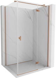 Mexen Mist H T Cabina zuhany nyíló jobbos 80 x 85 cm, átlátszó, kefélt réz - 8A5T-080-085-65-00-P (8A5T-080-085-65-00-P)