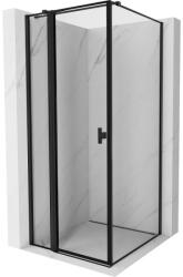 Mexen Mist T zuhanykabin balra nyíló ajtóval 110 x 110 cm, fekete keret, fekete - 8A4T-110-110-70-70-L (8A4T-110-110-70-70-L)
