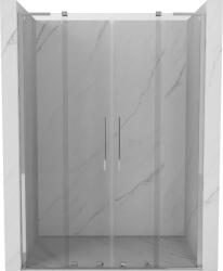 Mexen Velar L Duo zuhanyajtó toló 140 cm, átlátszó, króm - 871-140-003-02-01 (871-140-003-02-01)