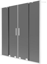 Mexen Velar Duo kétszárnyú toló kádparaván 140 x 150 cm, grafit, fehér - 896-140-000-42-20 (896-140-000-42-20)