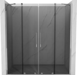Mexen Velar Duo tolózuhanyajtó 180 cm, grafit, króm - 871-180-000-42-01 (871-180-000-42-01)