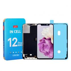 Apple iPhone 12 Pro Max, LCD kijelző érintőplexivel + ragasztó (LTPS ZY COF FHD1080P IC CSERE TÁMOGATÁS), fekete