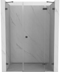 Mexen Lunar nyíló jobb oldali zuhanyajtó 135 cm, átlátszó, gun grey szálcsiszolt - 834S-135-050-66-00-P (834S-135-050-66-00-P)
