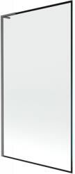 Mexen Next L kádparaván 1-szárnyú 100 x 150 cm, fekete minta, gun gray kefe - 895-100-000-03-70-66 (895-100-000-03-70-66)