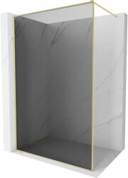 Mexen Kioto-XF Walk-in zuhanyfal kerettel 80 x 202 cm, grafit 10 mm, arany szálcsiszolt - 800-080-104-55-40-X (800-080-104-55-40-X)