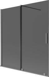 Mexen Velar kádparaván 2-szárnyas toló 150 x 150 cm, grafit, gun metal - 896-150-000-41-95 (896-150-000-41-95)