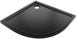 Mexen Flow félköríves slim zuhanytálca 80 x 80 cm, fekete matt - 46Q708080 (46Q708080)
