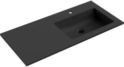 Mexen Otis munkalapba süllyeszthető mosdó jobb 101 x 46, 5 cm, fekete matt - 25181071P (25181071P)
