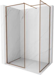 Mexen Kioto-F Walk-in zuhanyfal kerettel 130 x 80 cm, átlátszó 8 mm, rózsaszín arany - 800-130-202-04-60-080 (800-130-202-04-60-080)