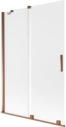 Mexen Velar 2-paneles toló kádparaván 120 x 150 cm, matt, rózsaarany - 896-120-000-31-60 (896-120-000-31-60)