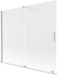Mexen Velar 2-szárnyú toló fürdőszobai paraván 180 x 150 cm, matt, kefélt nikkel - 896-180-000-31-97 (896-180-000-31-97)