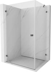 Mexen Lunar-B balos zuhanykabin balP zászlóval 90 x 70 cm, átlátszó, szürke kefe - 832-090-070-66-00-L (832-090-070-66-00-L)