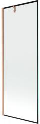 Mexen Next egyajtós fürdőkádparaván 70 x 150 cm, fekete minta, kefélt réz - 895-070-000-00-70-65 (895-070-000-00-70-65)