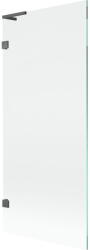 Mexen Lunar L fürdőkád paraván, 1 szárnyú, 80 x 150 cm, átlátszó, gun gray kefélt - 897L-080-000-66-00 (897L-080-000-66-00)